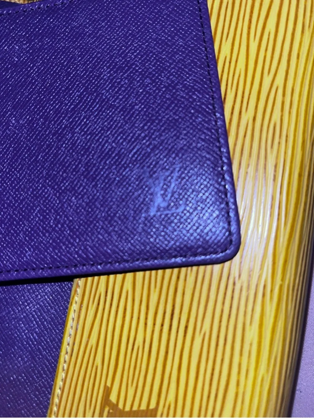 Louis Vuitton Yellow Epi Leather Tri fold Double Wallet- AUTHENTIC